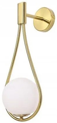 Toolight - sklenená nástenná lampa G9 APP603-1W, zlatá, OSW-08996