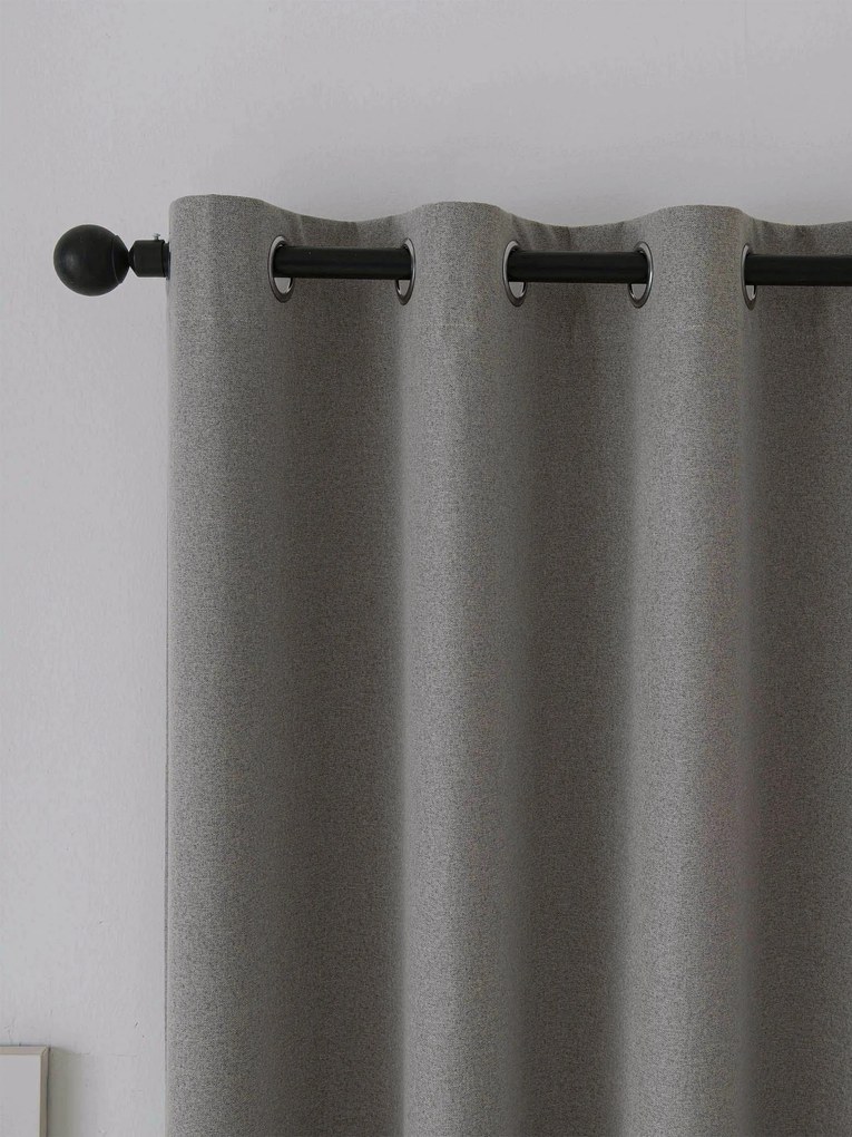Blackout závesy Ricardo prírodné - 140 x 160 cm (2ks) - krúžky