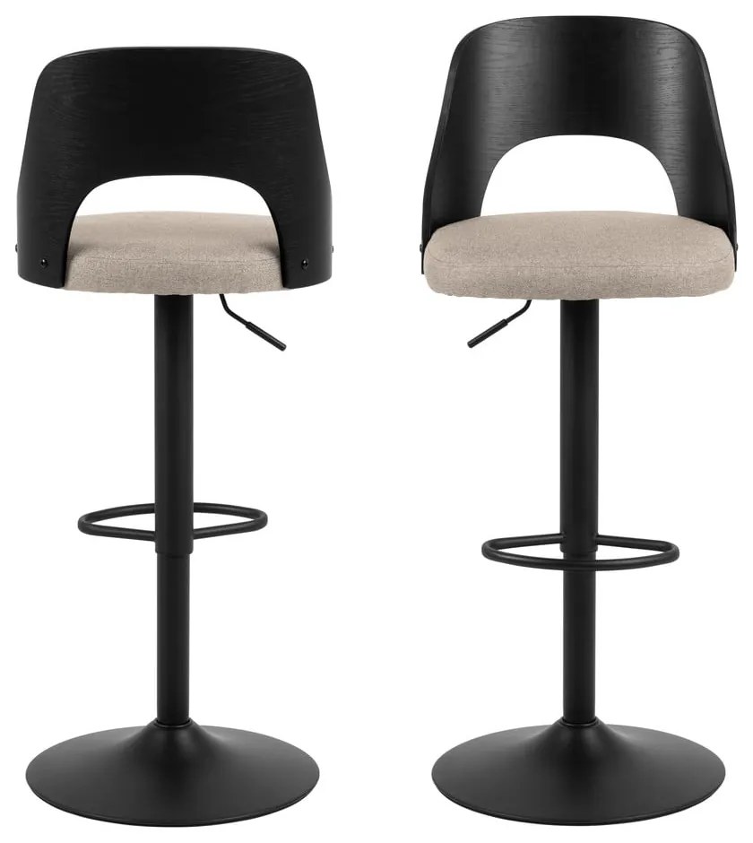 Béžové otočné barové stoličky v súprave 2 ks 113 cm Lucy – Actona