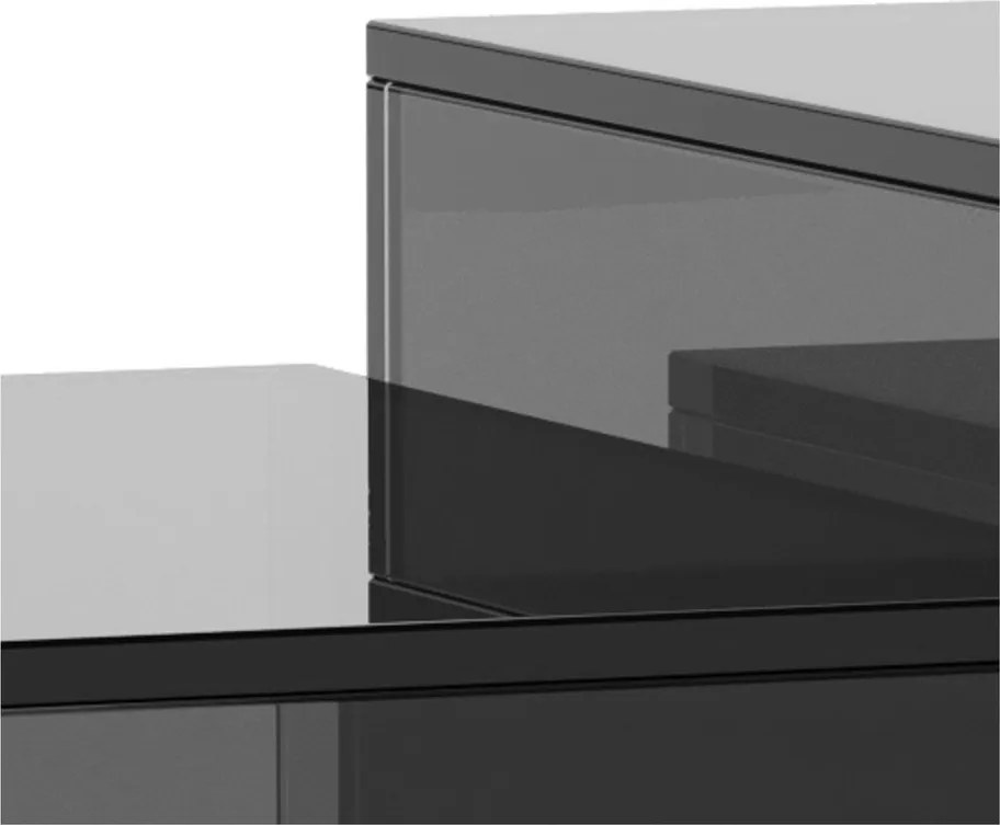 Sivé sklenené konferenčné stolíky v súprave 2 ks 50x50 cm Dice – Actona