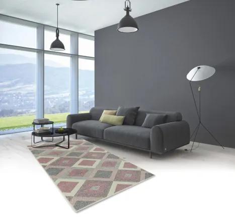 Koberce Breno Kusový koberec PORTLAND 1505/RT4P, ružová, viacfarebná,160 x 235 cm