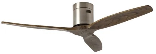 ZEVENTI - Stropný ventilátor SPELLO Wi-Fi Tuya chróm/dub + diaľkové ovládanie