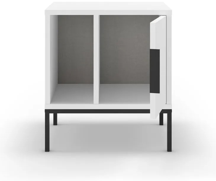 Biely nočný stolík s poličkami Lani – Marckeric