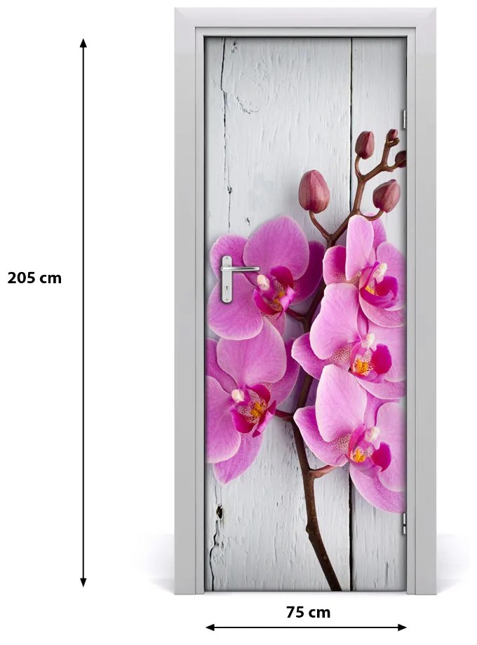 Fototapeta na dvere ružová orchidea 75x205 cm