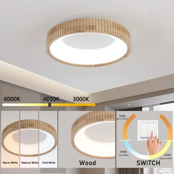 Brilagi - LED stropné svietidlo FALCON WOOD MODERN LED/30W/230V pr. 45 cm drevo