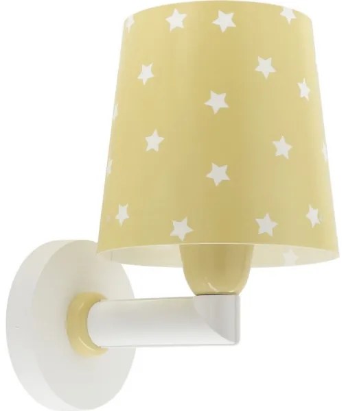 Dalber 82219A - Detské nástenné svietidlo STAR LIGHT 1xE27/60W/230V žltá