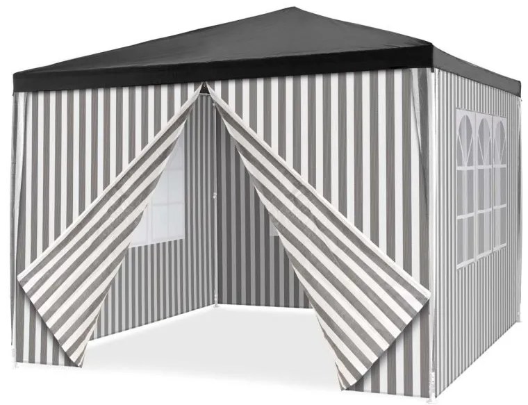 Garthen 71374 Záhradný stan + 4 bočnice - 3 x 3 m, antracit