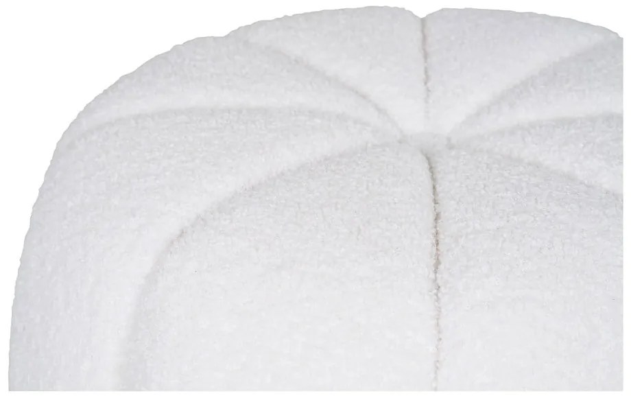 Biely taburet z textílie buklé Paisley – House Nordic