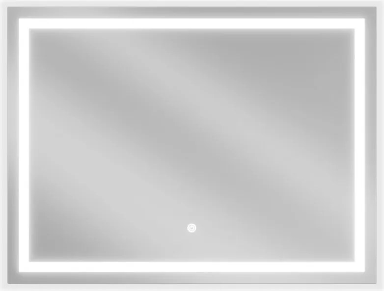 Mexen Miko, LED kúpeľňové zrkadlo s podsvietením 80 x 60 cm, 6000K, ochrana proti zahmlievaniu, 9819-080-060-611-00