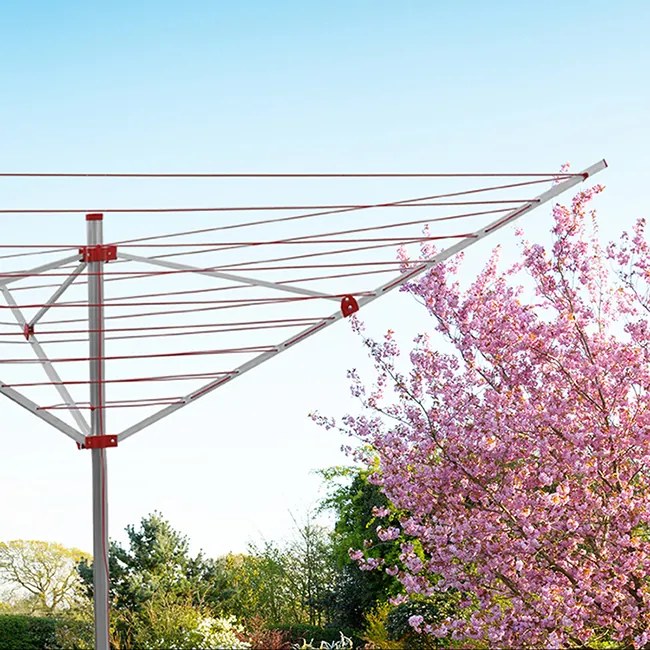 Erga Garden 4000, voľne stojaci 3-ramenný záhradný sušiak na bielizeň 174x202x195 cm, strieborná-modrá, ERG-SEP-10SUSOGRGAR40