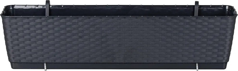 Plastový balkónový kvetináč DRL500PW 49,2 cm - antracit