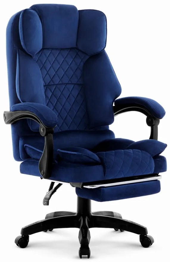 Ergonomická kancelárska stolička HC-1031 s podnožkou - modrá