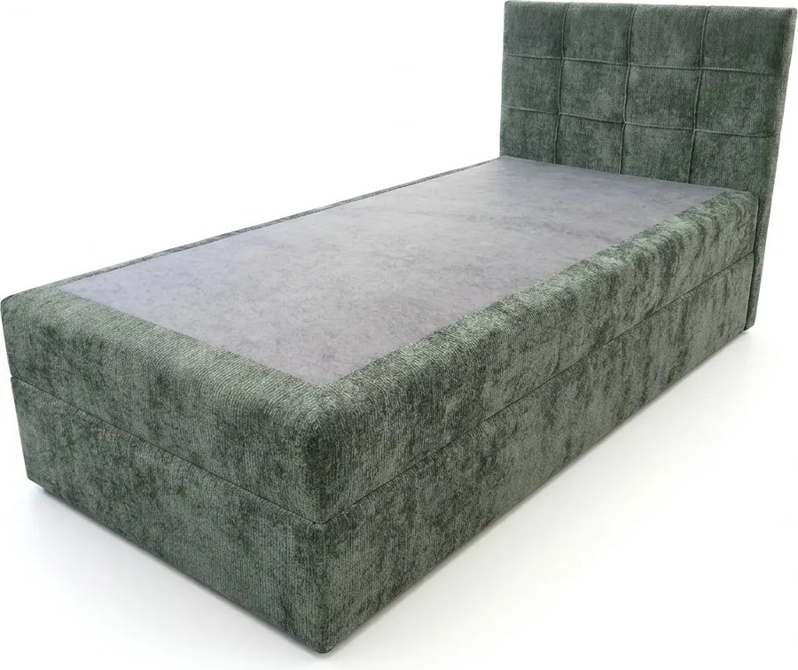 Čalúnená posteľ boxspring DIRELIS VIBE 90x200 cm tmavozelená Matrac: Bonell pružinová matrac