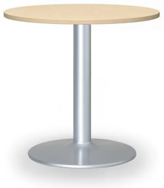 Konferenčný stolík ZEUS II, priemer 60 cm, sivá podnož, breza