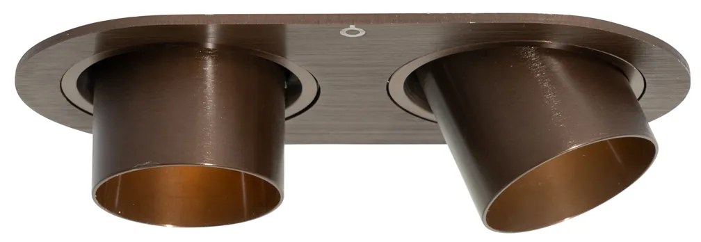 Sada 6 zapustených bodových svetiel tmavý bronz GU10 35 mm naklápacie 2-svetlá - Installa
