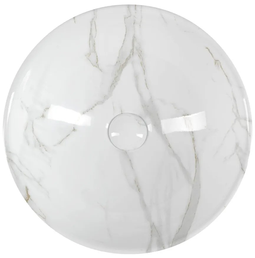 Sapho Sapho, DALMA keramické umývadlo 42x16,5x42 cm, carrara, MM117