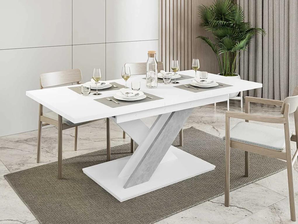Jedálenský stôl Lezuma, Farby: biely lesk
