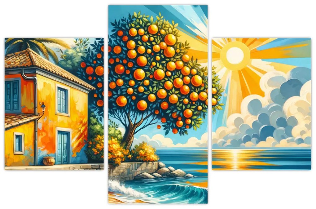 Obraz - Dom s pomarančmi I. (90x60 cm)