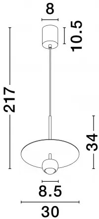 LED červený moderný luster Edem