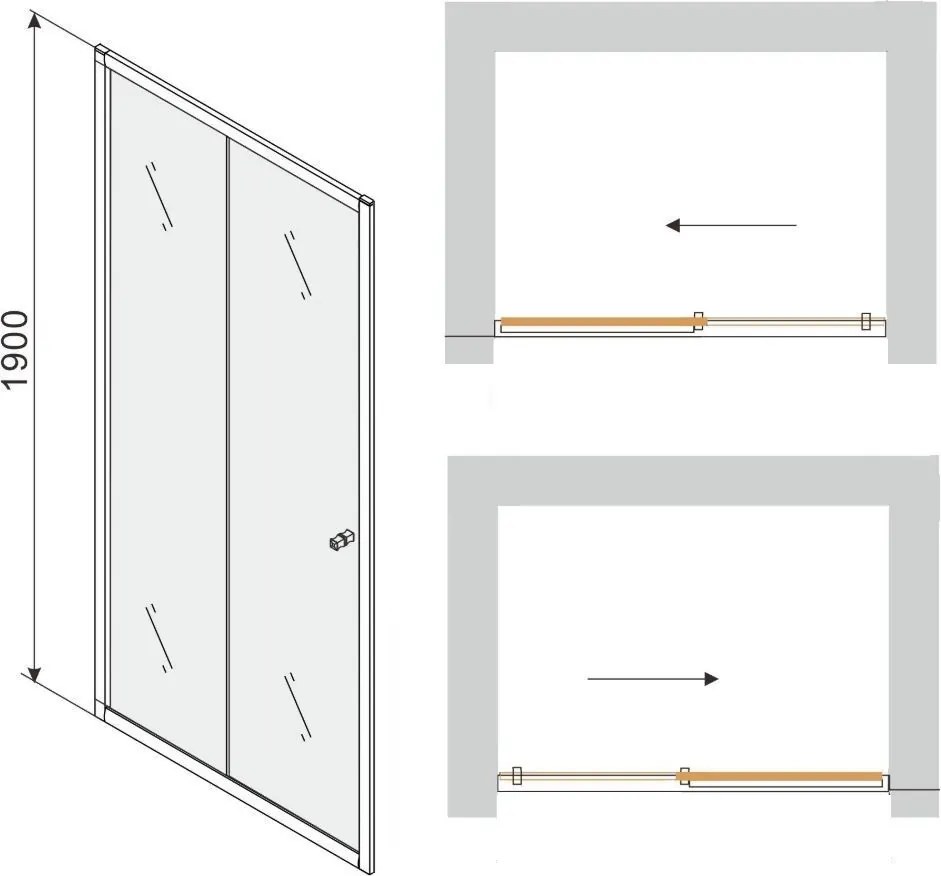 Sprchové dvere maxmax MEXEN APIA 140 cm - BLACK, 845-140-000-70-00
