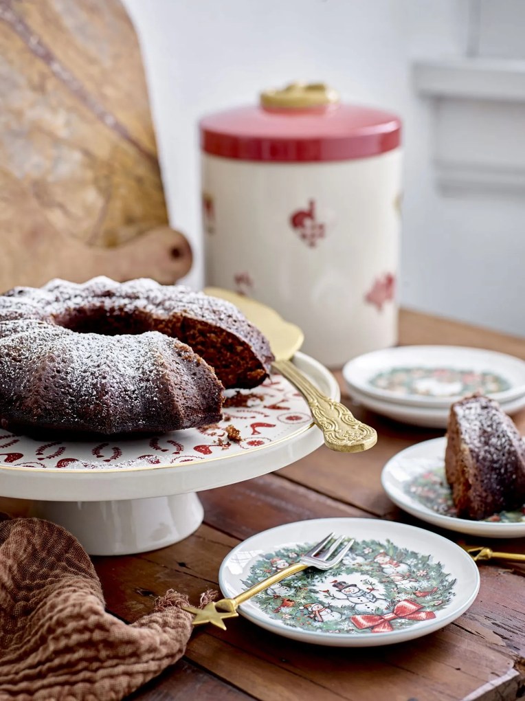 Bloomingville Kameninová dóza na koláčiky Yule Nature 2,3 l