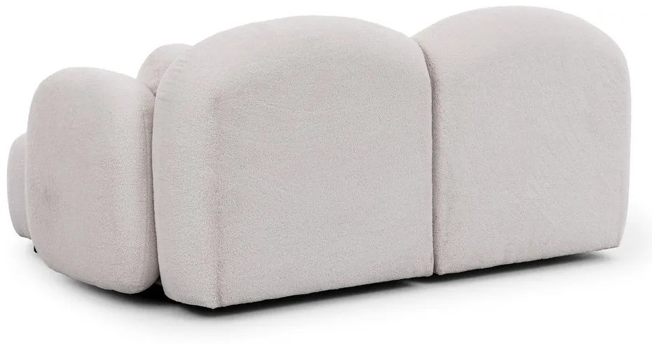 Krémová rohová pohovka z textílie buklé (pravý roh/s leňoškou) Orbit – Ropez