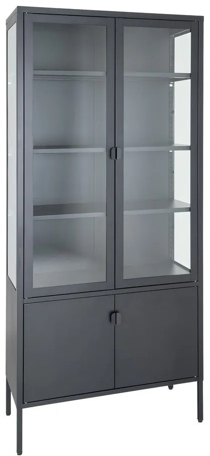 Čierna kovová vitrína 80x180 cm Brisbane – House Nordic