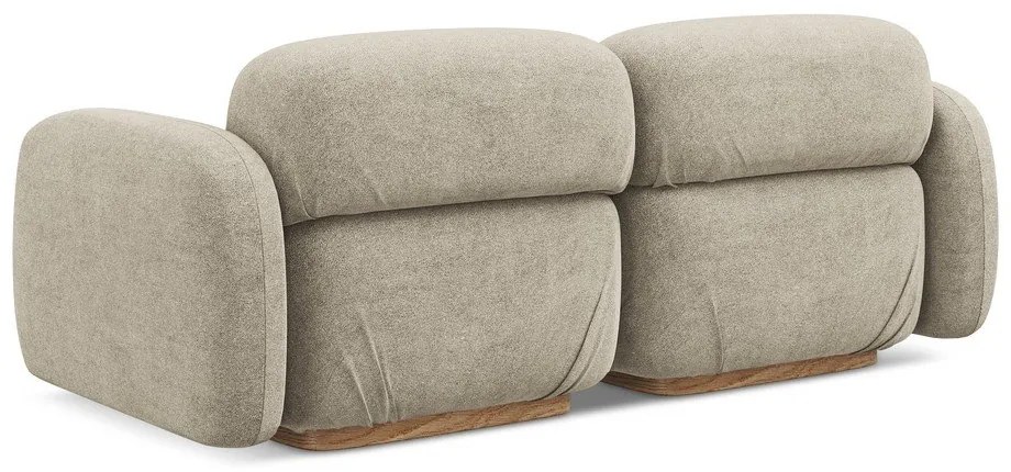 Béžová pohovka z textílie buklé 190 cm Ailani – Makamii