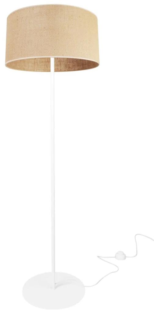 Stojacia lampa Juta, 1x jutové tienidlo, (výber z 3 farieb konštrukcie), (fi 40cm), o