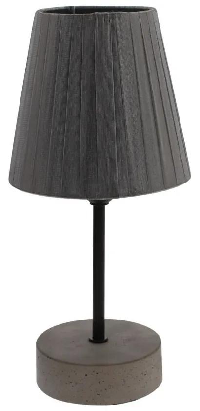 Mila Stolná lampa 1xE14 Max.40W Betónová sivá/čierna PVC/čierna/sivá