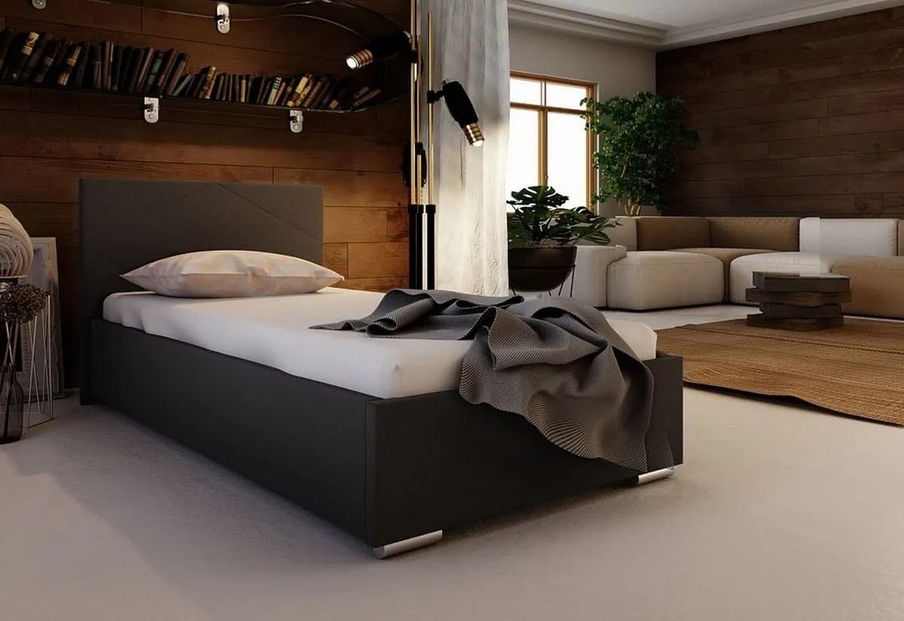 Jednolôžková čalúnená posteľ NASTY 5 + rošt + matrac, 90x200, Sofie 7