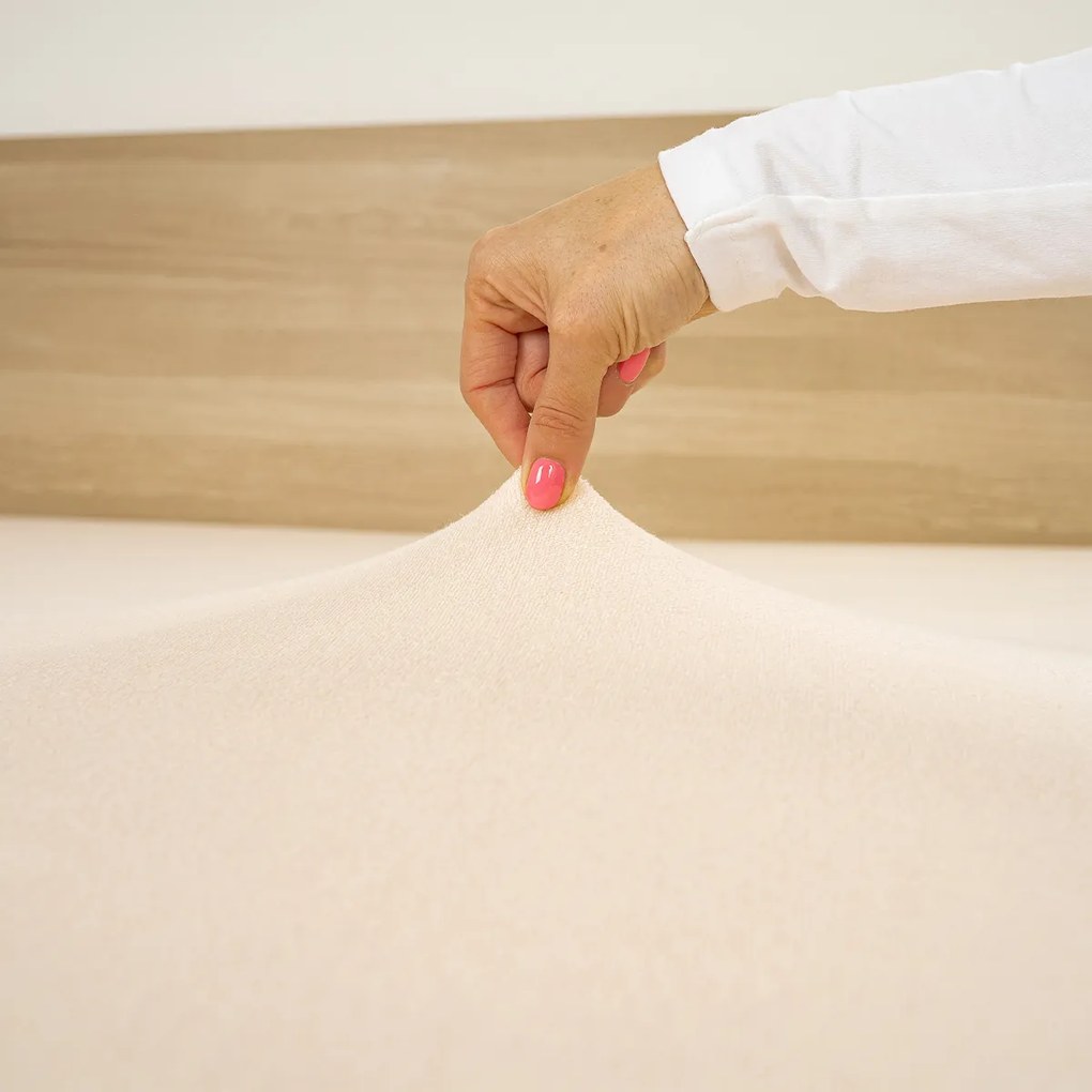 4Home froté prestieradlo béžová, 90 x 200 cm