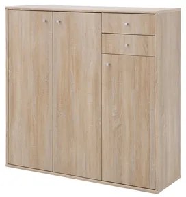 Vysoká komoda TEMPRA 2 3D2S dub sonoma