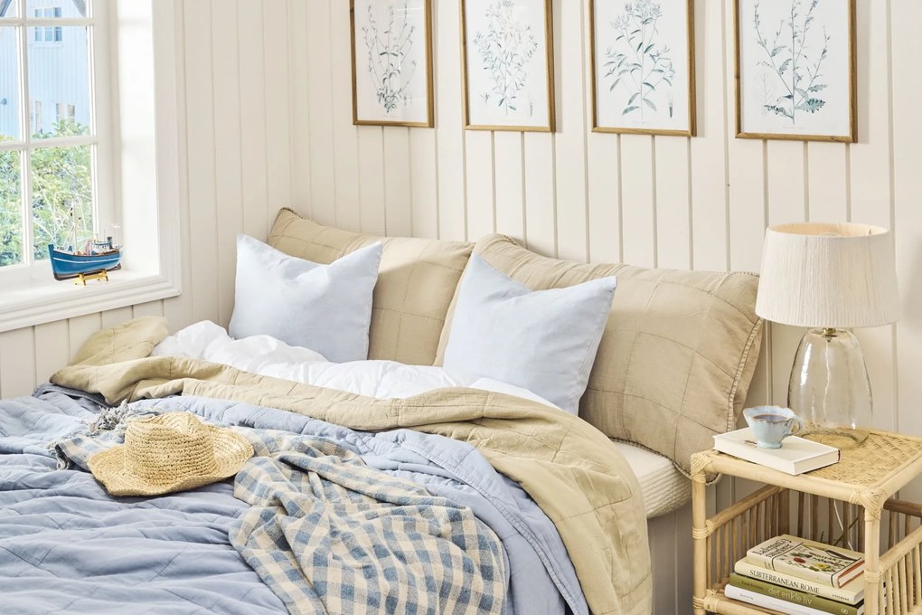 Ib Laursen Prešívaná obliečka na vankúš Fog 50 × 90 cm