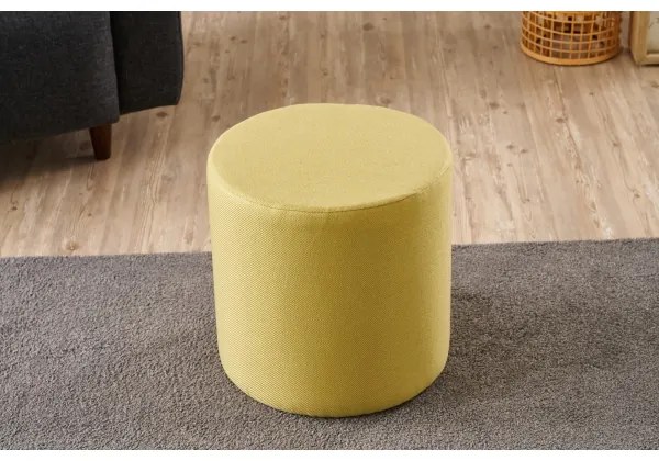 Taburet RONDO, priemer 40 cm, žltý
