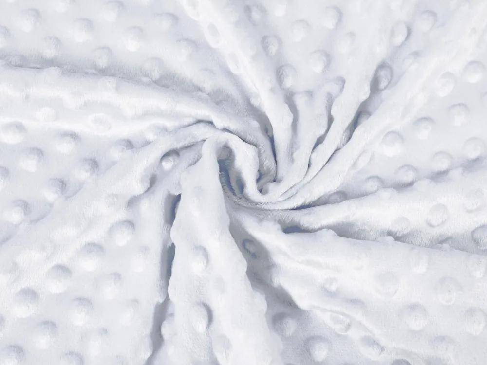 Biante Detské posteľné obliečky do postieľky Minky 3D bodky MKP-025 Svetlo sivé Do postieľky 90x140 a 40x60 cm