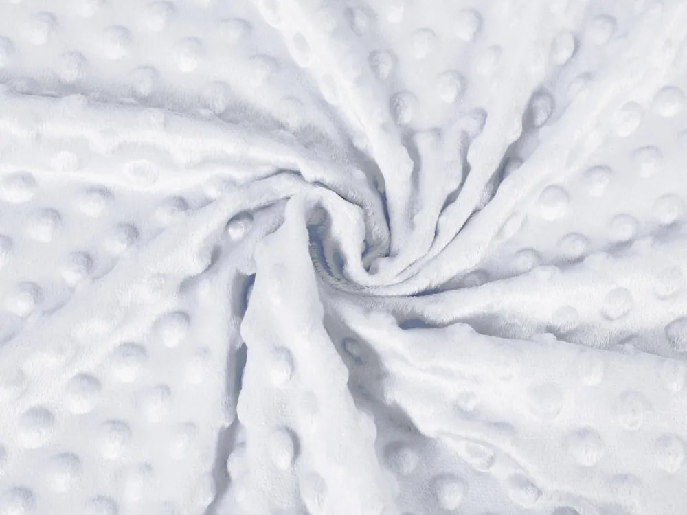 Biante Hrejivé posteľné obliečky Minky 3D bodky MKP-025 Svetlo sivé Predĺžené 140x220 a 70x90 cm
