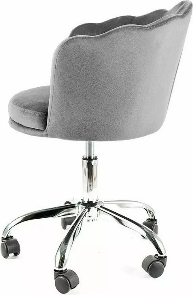 SI Otočná stolička Rose Velvet sivý