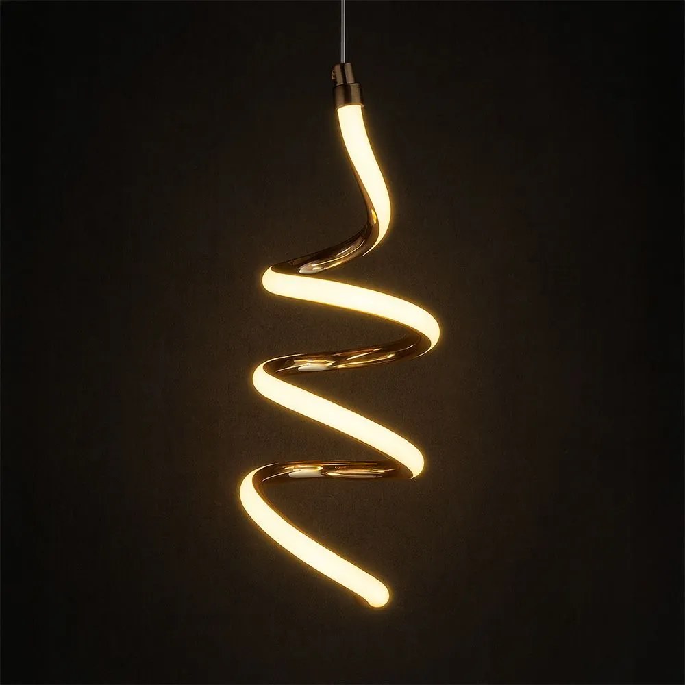 Toolight Toolight, LED závesné stropné svietidlo, 12W, 3000K, LHJ096-1CP, ružové zlato, OSW-50041