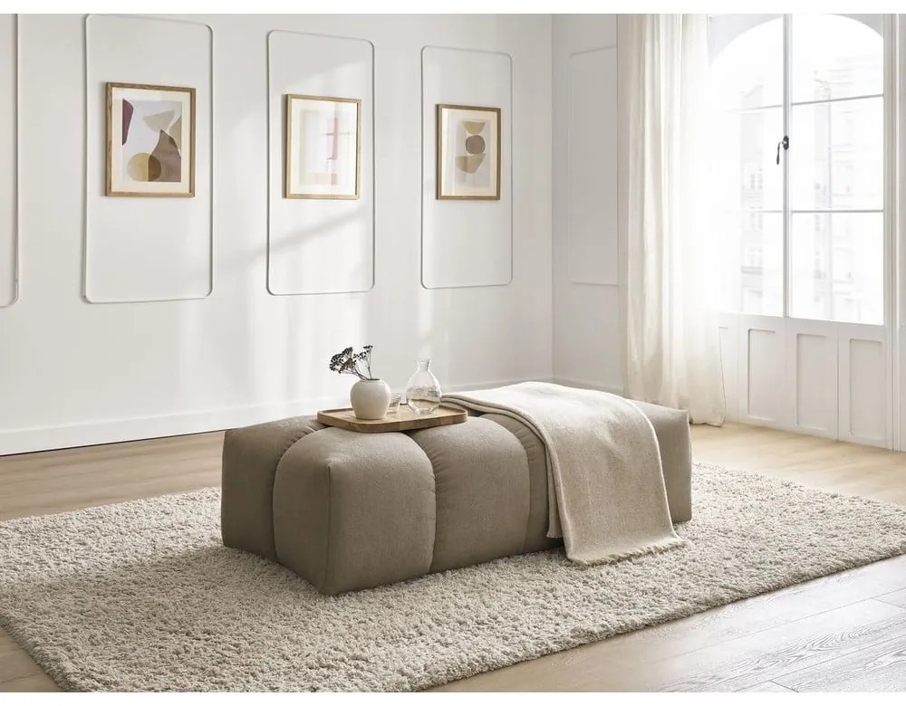 Taupe ženilková podnožka Everest – Bobochic Paris