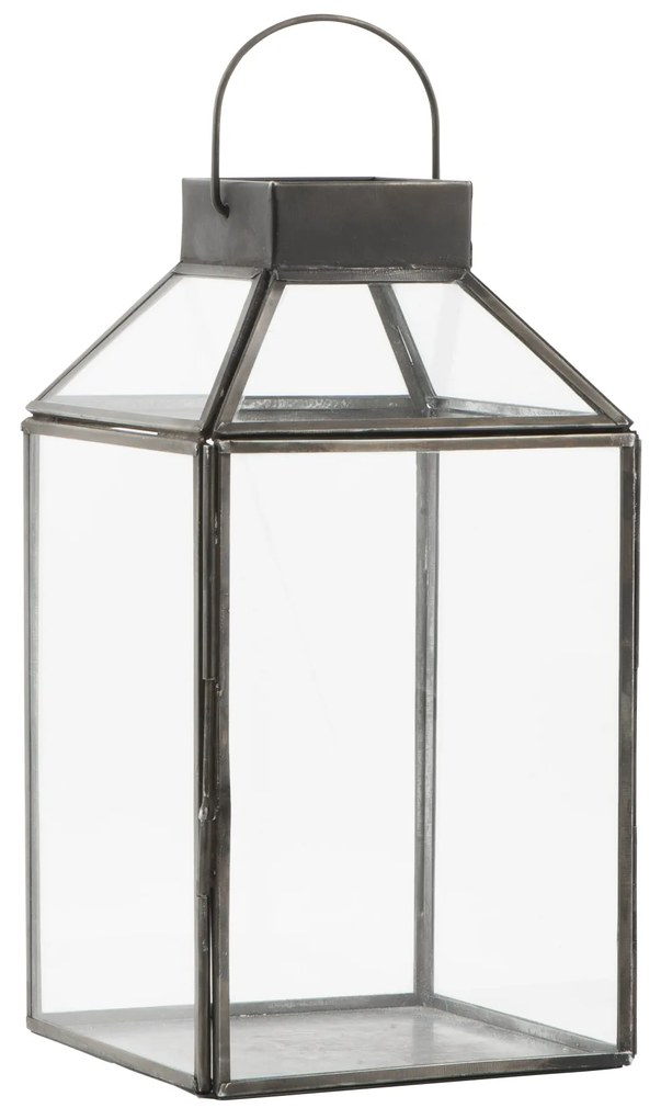 Ib Laursen Sklenený lampáš Norr Black 25,5 cm