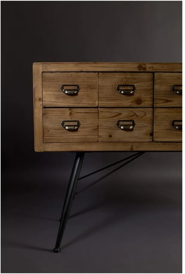 Drevená komoda Dutchbone Six, dĺžka 150 cm