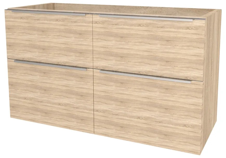 Mereo, Mereo Mailo, kúpeľňová skrinka 121 cm, chróm madlo, Multidecor, Dub Bardolino, MER-CN593SDBAR
