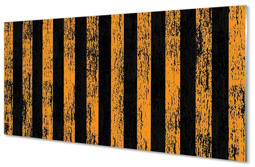 Nástenný panel  Nepravidelné žlté pruhy 140x70 cm