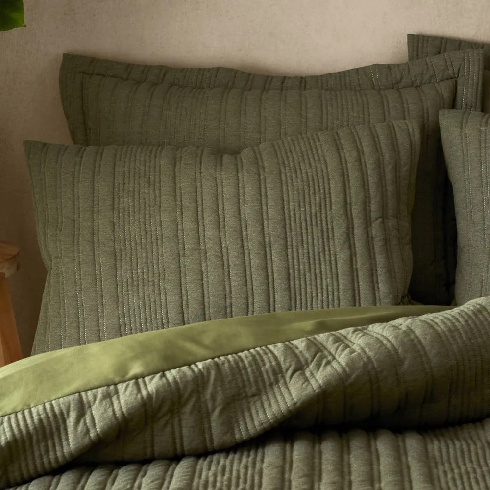 Kaki obliečky na dvojlôžko/predĺžené 230x220 cm Tamba Stripe – Pineapple Elephant