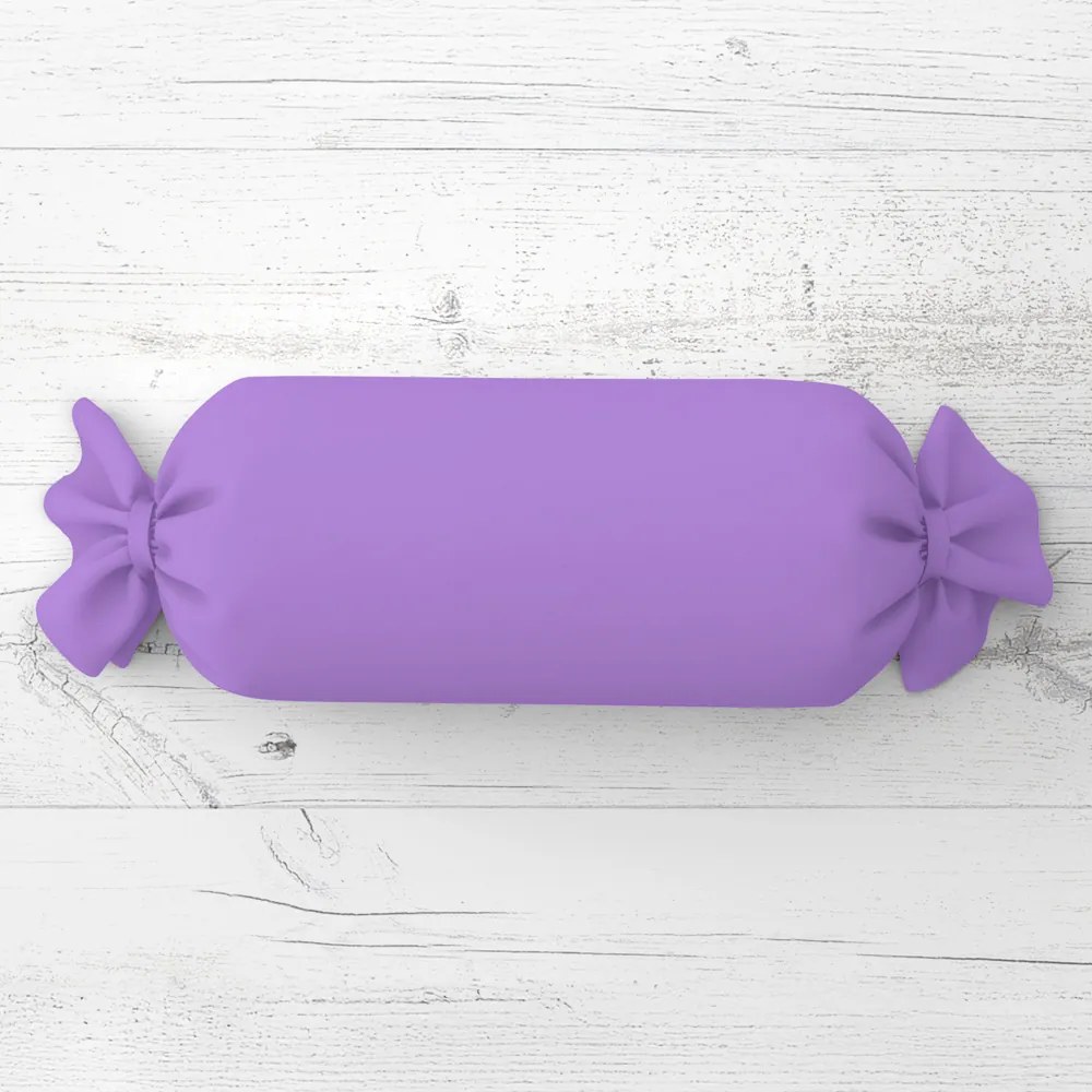 Biante Vankúš valec bonbon Rongo RG-038 Svetlo fialový 15x60 cm