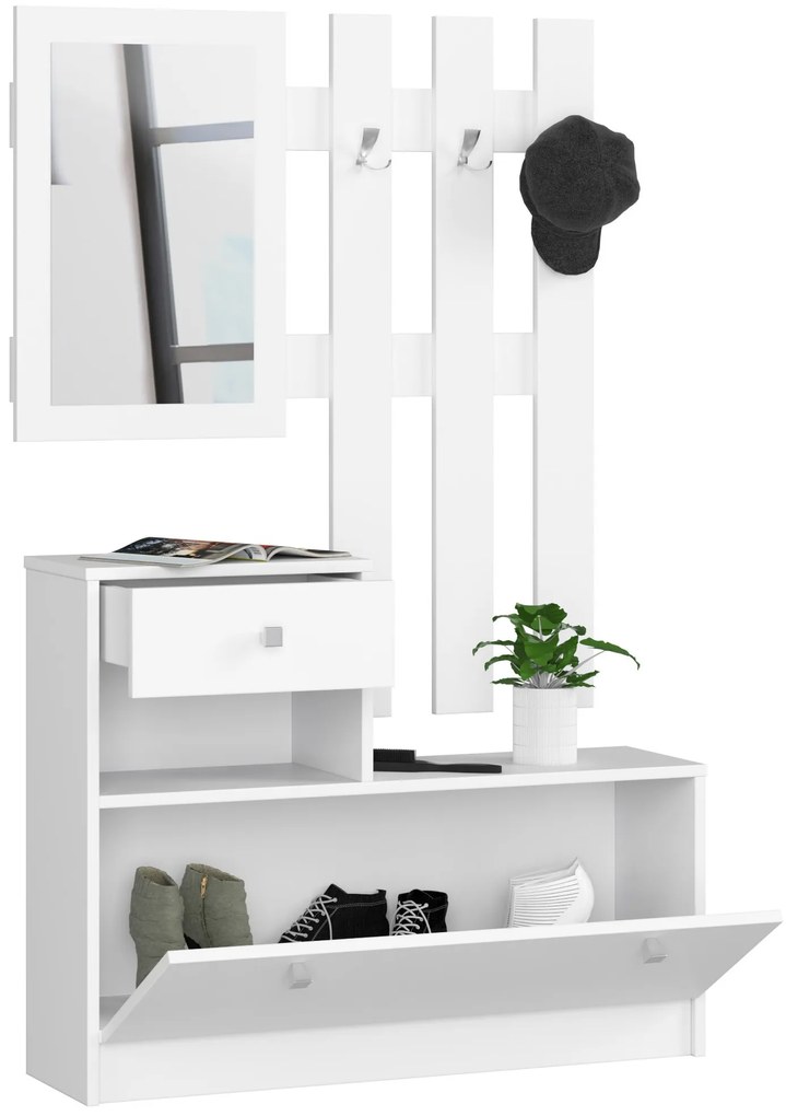 Predsieňová zostava Zariel (biela). Akcia -22%. Vlastná spoľahlivá doprava až k Vám domov. 1068611