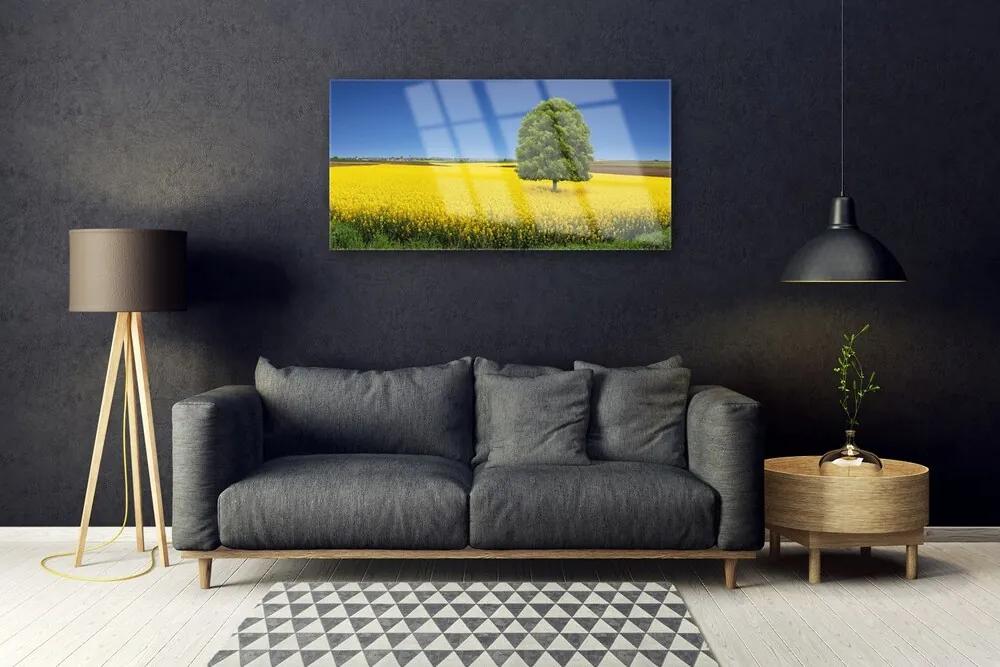 Obraz plexi Lúka strom príroda pole 100x50 cm
