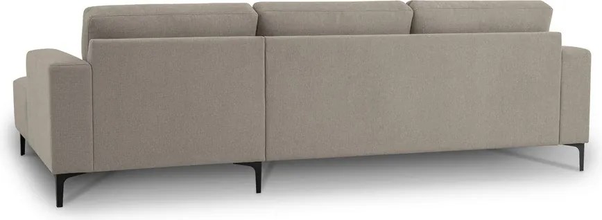 Svetlohnedá ženilková rohová pohovka (pravý roh/s leňoškou) Fabian – Scandic