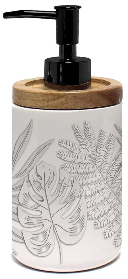 Biely keramický dávkovač mydla 46 ml Amber – douceur d'intérieur
